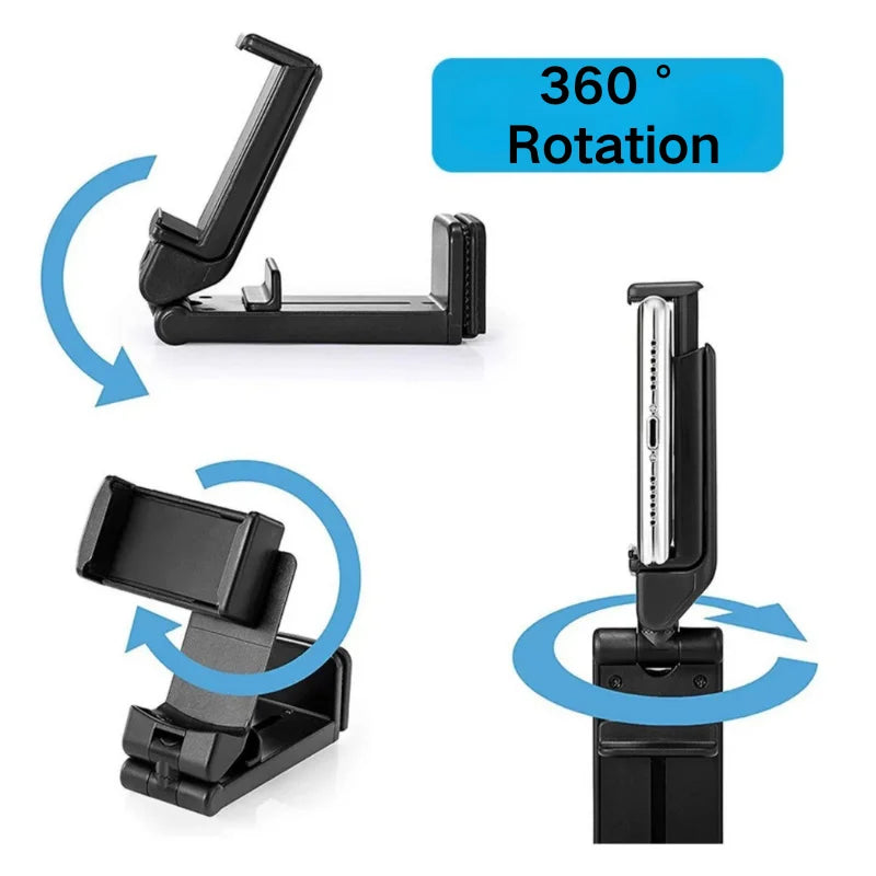 Grön/ Rosa - Hopfällbara mobilstativ är perfekt för UGC, flygresor, tågresor, bil och skrivbord, 360° Roterbart & Handsfree